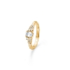 Billede af Studio Z "Fragments" ring forgyldt sølv m. cz (str. 56)