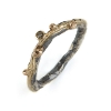 Billede af By Birdie Zeus Single Brill ring sort rhodineret sølv m.14kt og 0,05 ct brillant str. 52