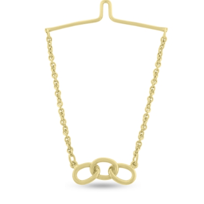 Billede af Loge, slipsekæde med kædeled (lg. 25,5 mm.) 925 s. forgyldt