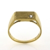 Billede af Herrering m. syn. sten 2½ mm. 14 kt.