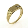 Billede af Herrering m. syn. sten 2½ mm. 14 kt.
