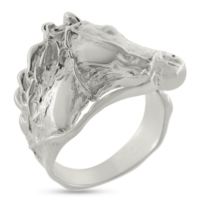 Billede af Ring med hestehoved (hest) 925s.