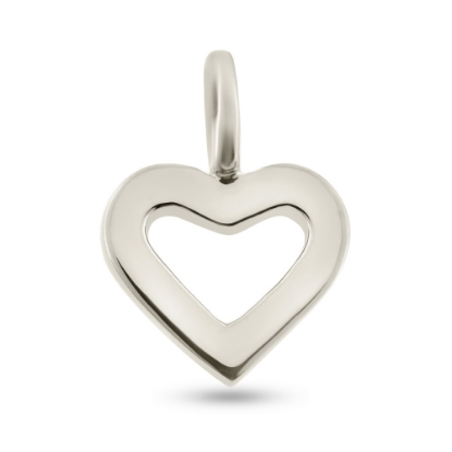 Billede af Vedhæng hjerte, massivt 14 kt. hvg.