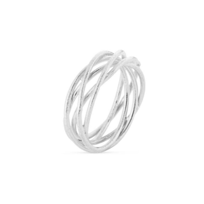 Billede af Susanne Friis Bjørner ring Twisted Wire sølv (str. 52)