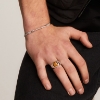 Billede af IX Studios Cushion Signet Ring Tiger Eye sølv (str 58)