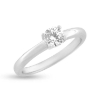 Billede af By Pind solitaire ring i rhodineret sølv med zirkoniasten