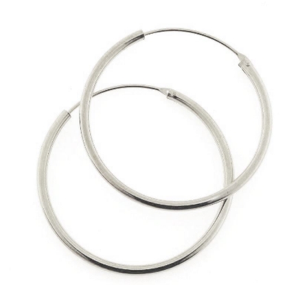 Billede af By Pind creol sølv med vippelås 35x2mm (3,5cm i diameter)