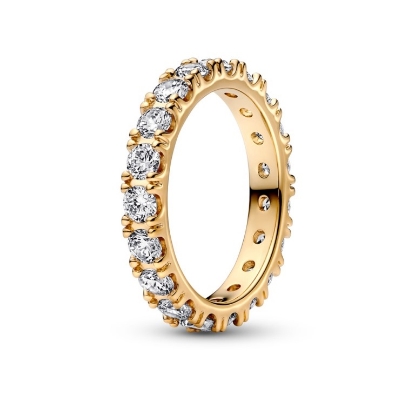 Billede af Pandora Funklende Række Eternity ring forgyldt metalblanding m. cz (str. 48-60)