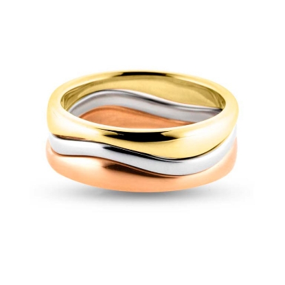 Billede af Collector ringsæt i 14 kt. guld, 14 kt. hvidguld og 14 kt. rosa guld