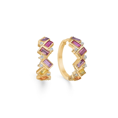 Billede af *Mads Z "Columbine" creol 14 kt.m. div. ægte sten