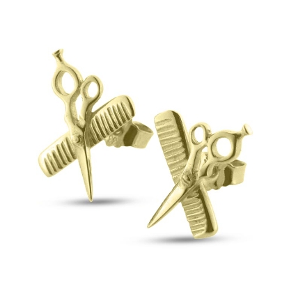 Billede af Ørestik, frisørsaks og kam (hj. 16 mm.) 14 kt. 