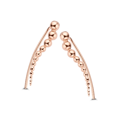 Billede af Spirit Icons ørestik Bomber øreringe sølv rosaforgyldt