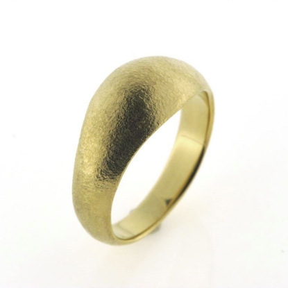 Billede af Båndring massiv u/sten 925s forgyldt (forgyldning vil blive slidt af ved brug !)