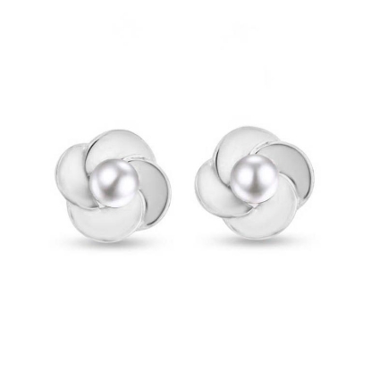 Billede af Ørestik perle, sv. 2* 4-4½ mm. 925s