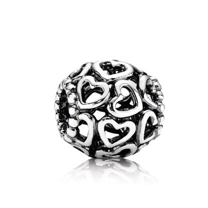 Billede af Pandora Charm sølv, åbne hjerter