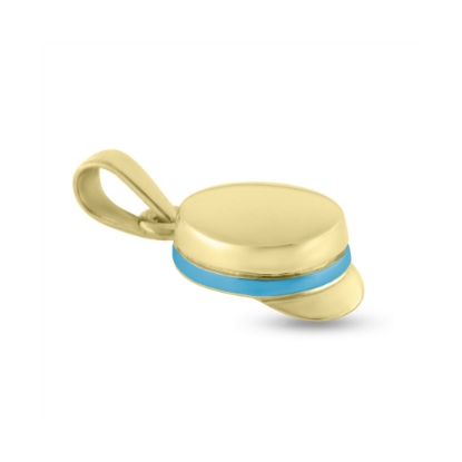 Billede af Vedhæng studenterhue emalje lyseblåt bånd 14 kt. (HF) 