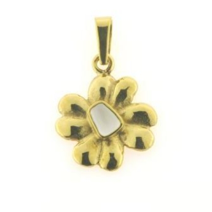 Billede af Tand vedhæng, firkløver med  mælketand, 14 kt. 