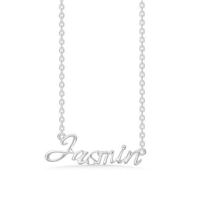Billede af Studio Z "Name Tag - JASMIN" halskæde sølv (40-45 cm)