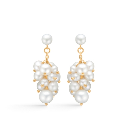 Billede af *Mads Z "Coco" øreringe 8 kt. guld m. kulturperler