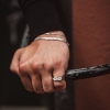 Billede af *IX Studios Mini Brushed Hexagon ring sølv (str 54)