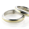 Billede af Ring med bånd, 3 brill. a 0,01 w/vs. br. 4,6 mm., 14 kt. hvg. 