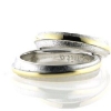 Billede af Ring med bånd, 3 brill. a 0,01 w/vs. br. 4,6 mm., 14 kt. hvg. 