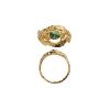 Billede af *STINE A ring My Love Rock m. grøn sten sølv forgyldt (str 50-58)