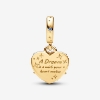 Billede af Pandora DISNEY Askepots Karet og hjerte charm forgyldt metalblanding m. cz