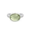 Billede af *Julie Sandlau Bamboo Wisdom ring rhodineret sølv m. grøn spinel str. 52