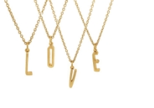 Billede af *Heiring initials vedhæng sølv forgyldt "V"