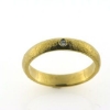 Billede af Ring halvrund profil, brill. 0,02 w/vs. br. 3,5 mm. tk. 1,5 mm. 14 kt. 