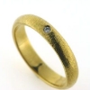 Billede af Ring halvrund profil, brill. 0,02 w/vs. br. 3,5 mm. tk. 1,5 mm. 14 kt. 