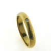 Billede af Ring halvrund profil, brill. 0,02 w/vs. br. 3,5 mm. tk. 1,5 mm. 14 kt. 