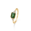 Billede af Mads Z "Elvira" ring 14 kt. guld m. grøn turmalin + brillanter (str. 52)