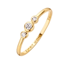 Billede af Spirit Icons Trinity ring 14 karat guld med ialt 0,09 ct. w/vs str. 60 Billede af Spirit Icons Trinity ring 14 karat guld med ialt 0,09 ct. w/vs str. 60