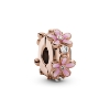 Billede af Pandora Daisy klemmeled rosaforgyldt sølv med klar zirkonia og blomster 