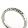 Billede af Alliancering 3* 0,04 w/pi. + 4* blå safir 0,04 ct., 925s.  (br. 2,9-tk. 1,9 mm.)