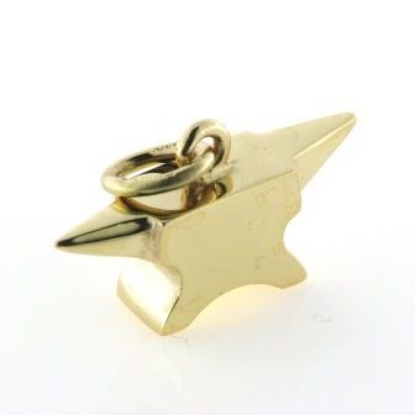 Billede af Vedhæng ambolt, lg. 23,5 mm. 8 kt. fac. 8,9 gr. (prisen er excl. guld)