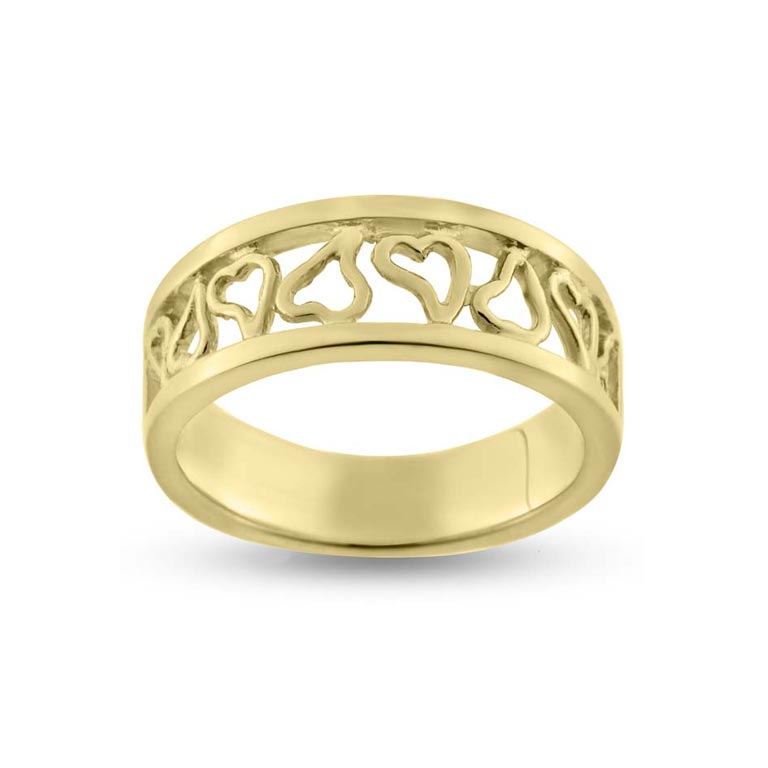 Ring med hjerter 8 kt. | Pind J. Design