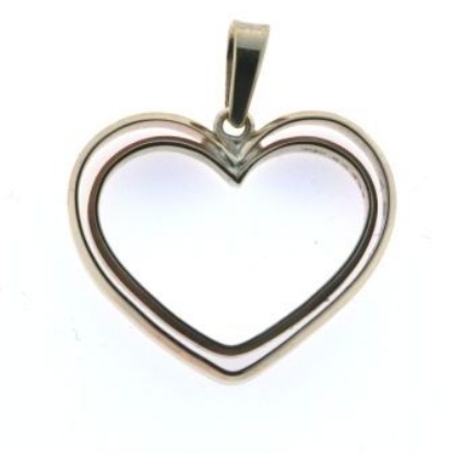 Billede af Vedhæng af ringe m. øsken + patz 14 kt. hvg.