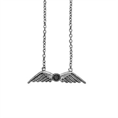 Billede af Kranz&Ziegler,Army halssmykke sølv sort rhod. m/cz sort *