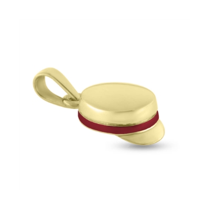 Billede af Vedhæng studenterhue emalje rødt bånd 14 kt. (STX) 