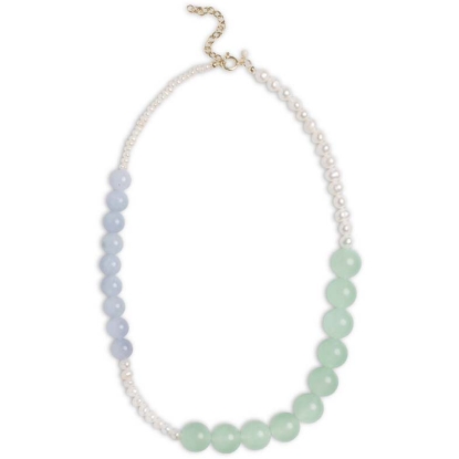 Billede af *ENAMEL Copenhagen Yara halskæde forgyldt sølv m. fvp + ædelsten (40 + 5cm)