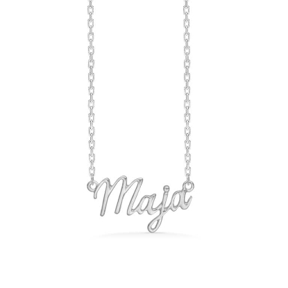 Billede af Studio Z "Name Tag - MAJA" halskæde sølv (40-45 cm)