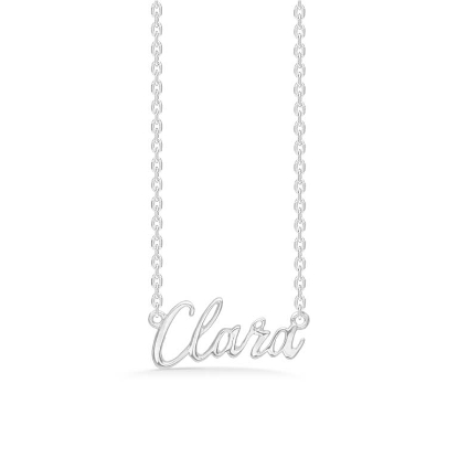 Billede af Studio Z "Name Tag - CLARA" halskæde sølv (40-45 cm)