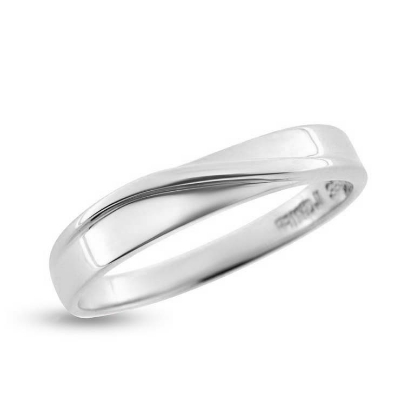 Billede af Ring med bølget tråd 925s