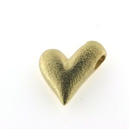 Billede af Vedhæng hjerte, massivt med hul til kæde (16*18 mm.) 14 kt.  facon 8,1 gr.