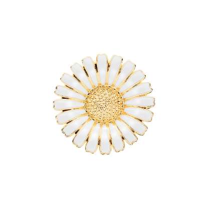 Billede af Lund Copenhagen Marguerit broche forgyldt sølv - 36mm