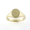 Billede af Ring m. oval plade 11*9,5 m/m., lukket bund 14 kt. facon + 10,6 gr. (prisen er excl. guld)