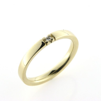 Billede af Alliancering, 1 pink safir 0,02 ct. 14 kt.